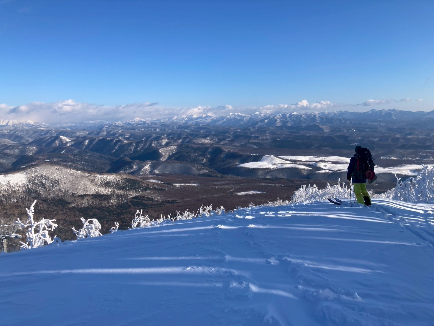 帰りはサホロのスキーコースから