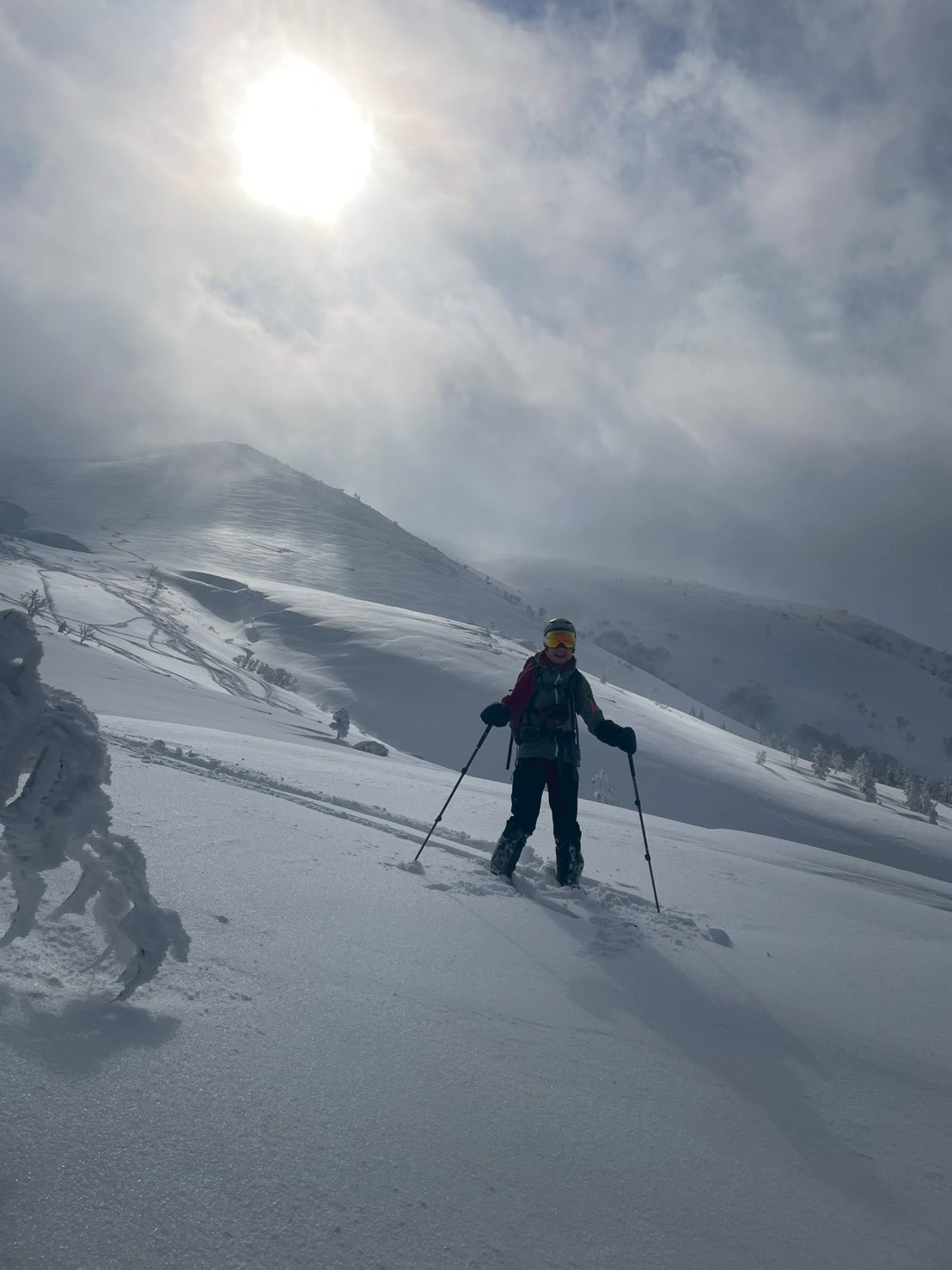 登り始めはガスガスだったけど晴れて来たー